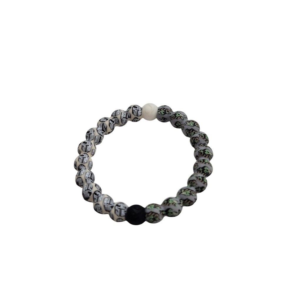 Lokai‎ Unisex Star Wars The Mandalorian Grogu Silicone Bead Bracelet Grey XS